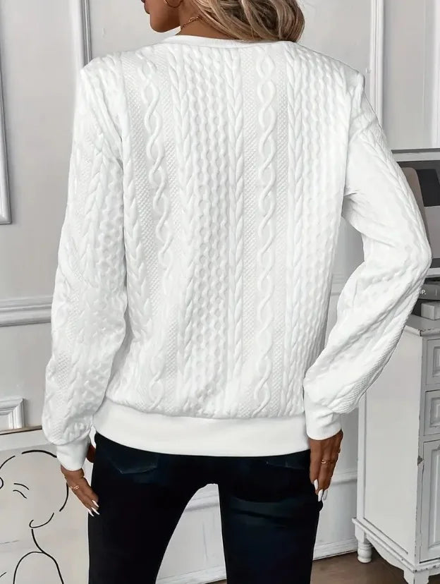 Textured Zipper Sweatshirt – Stylish & Comfy