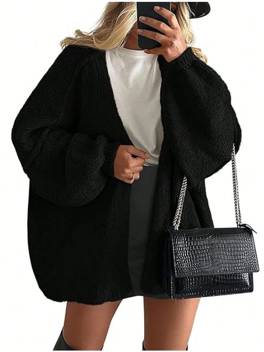 Women's loose cardigan sweater
