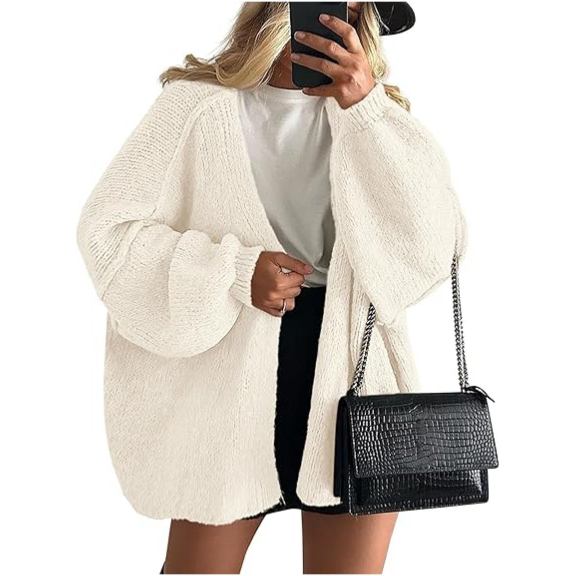 Women's loose cardigan sweater