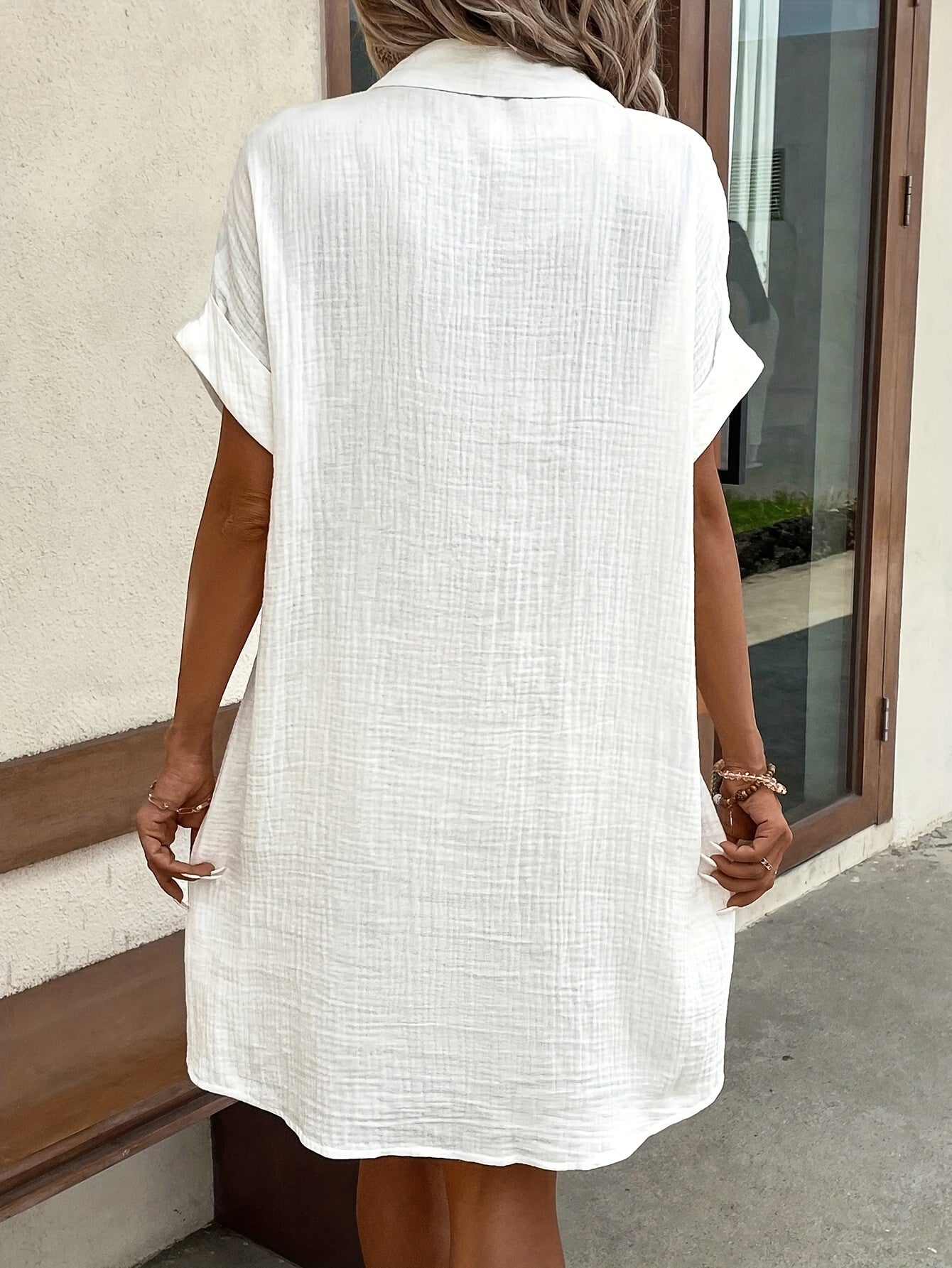 Button-Front Shirt Dress – Classic, Clean, Confident