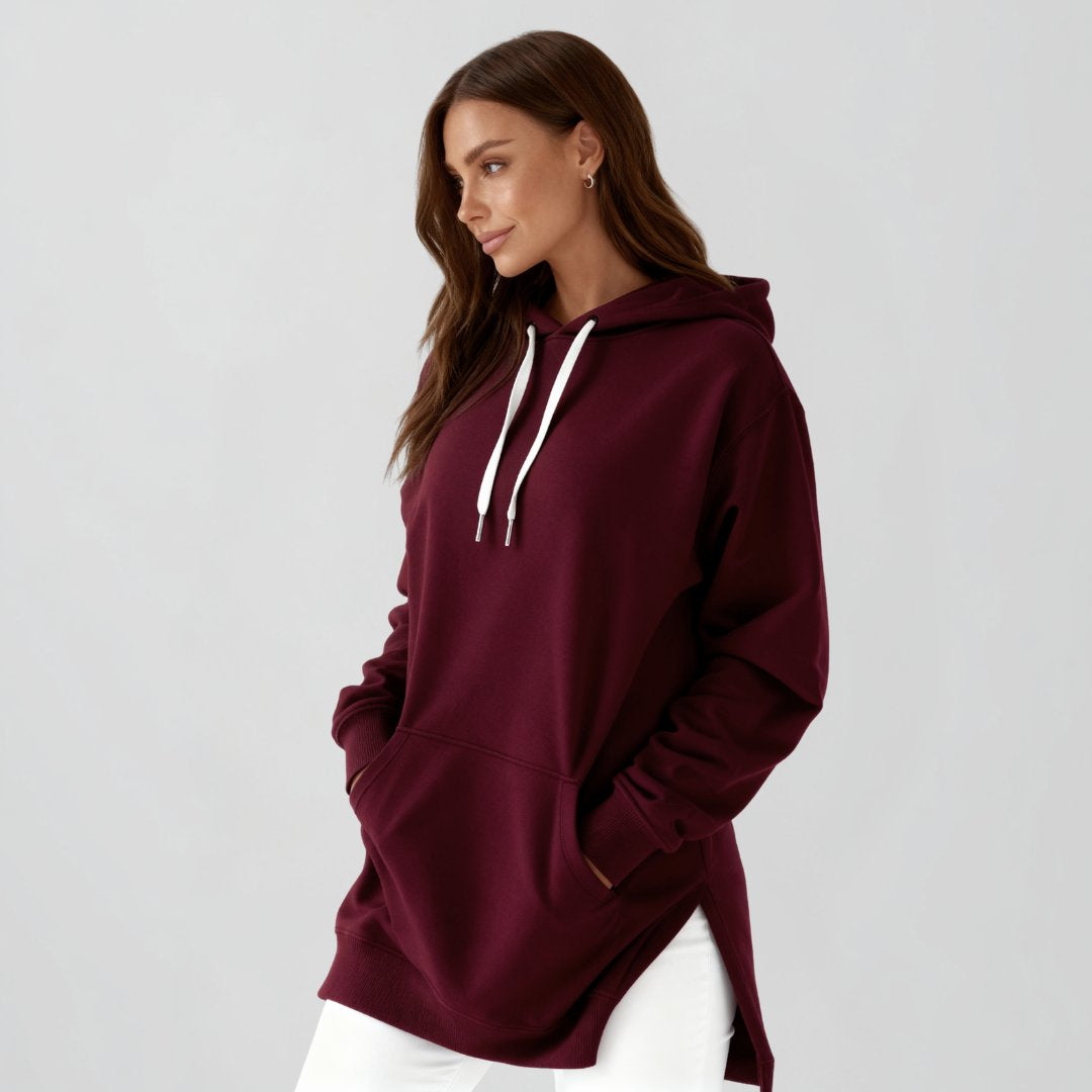 Hooded Warm Loose-fitting Midi Skirt