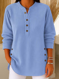 everyday V-neck button-down shirt