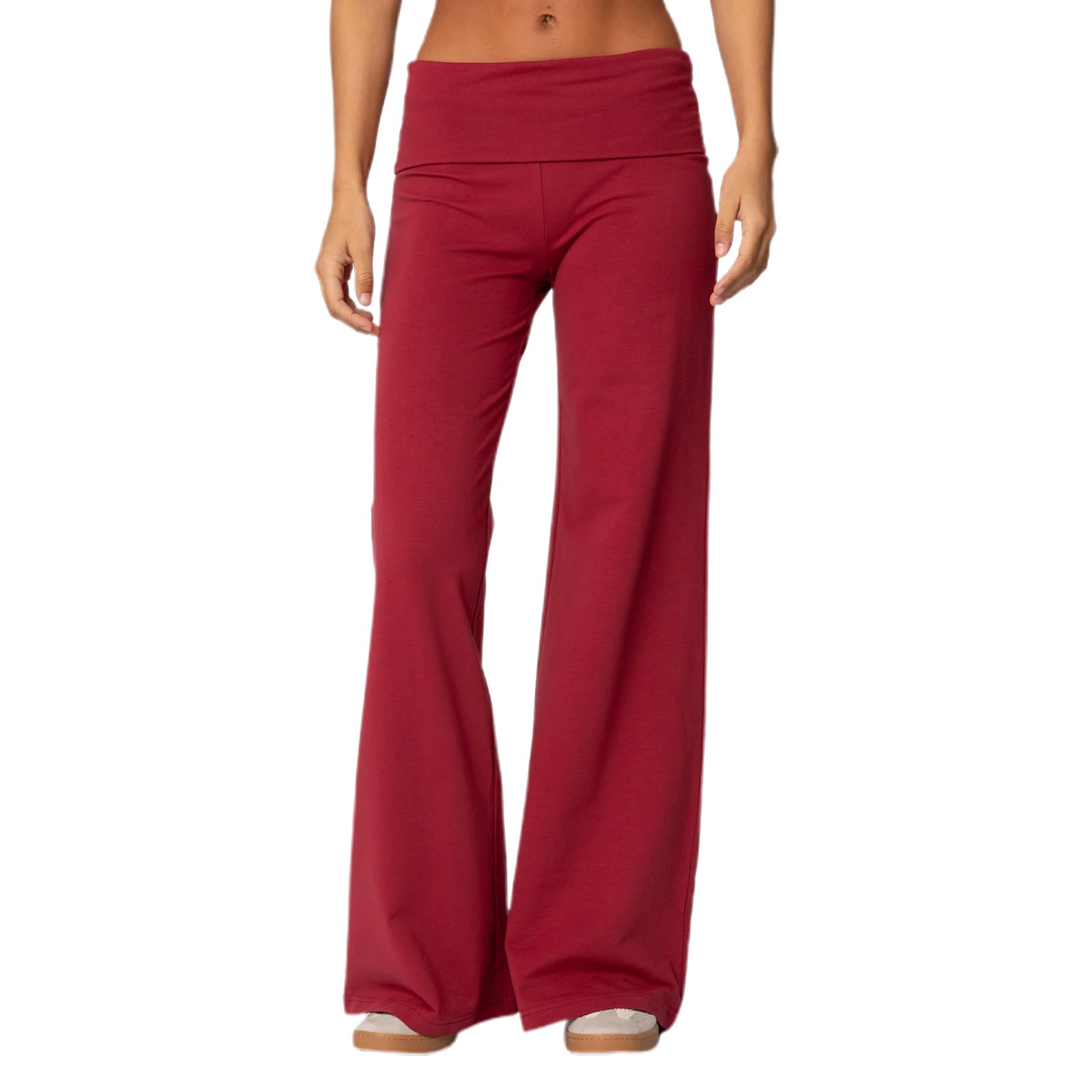 Slim-fit twill cotton pants
